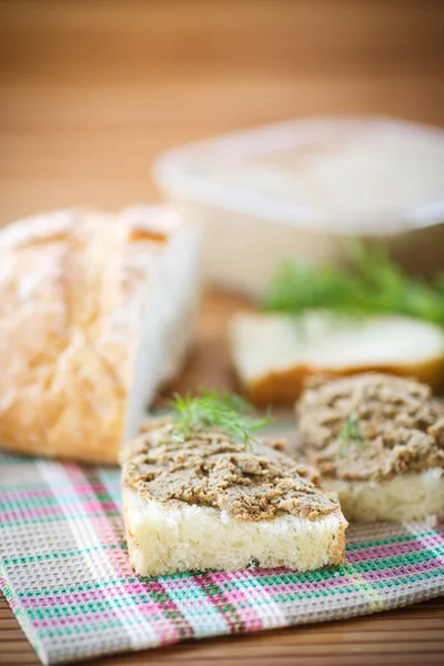 Paté con pan — Foto de Stock