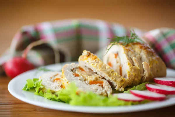 Pollo rollo carne — Foto de Stock