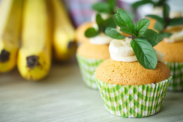 Banaan muffins — Stockfoto