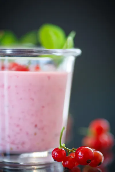 Batido con grosellas rojas —  Fotos de Stock