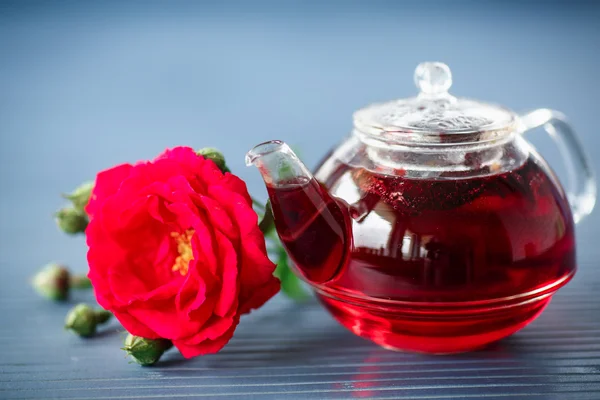 Tè con rose — Foto Stock