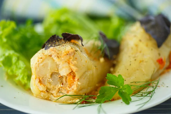 Peppers stuffed with meat — Stock Photo, Image