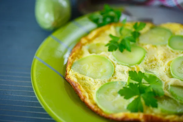 Omelette with zucchini — Stock Photo, Image