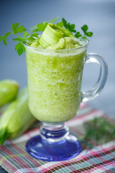 Mashed squash in a glass — Stock Photo, Image