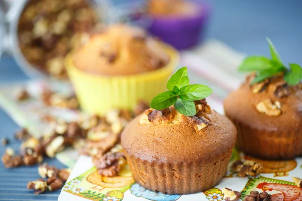Ořechové muffiny — Stock fotografie