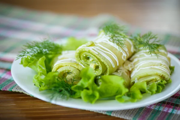 Zucchinismørbrød – stockfoto