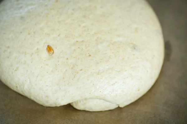 Pâte à levure crue avant de cuire le pain — Photo