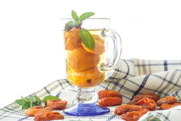 Kompot s sušené meruňky — Stock fotografie
