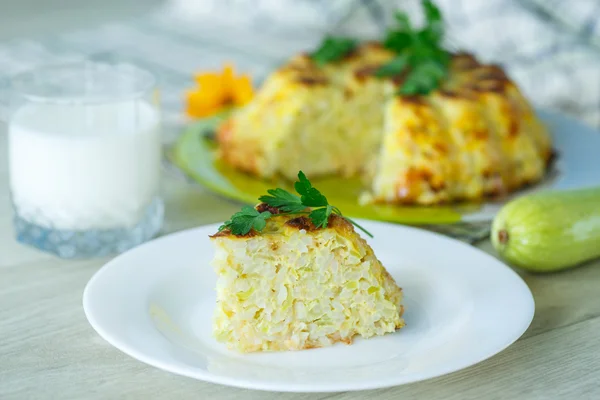 Rice casserole with zucchini — Stock Photo, Image