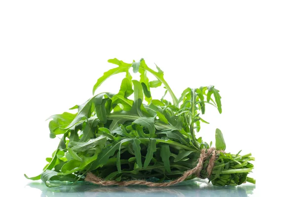 Bunch Fresh Organic Green Arugula Isolated White Background — Stock Photo, Image