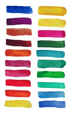 suluboya el boyalı fırça darbeleri, afişler. Whit üzerinde izole