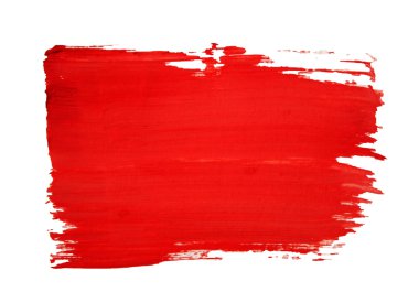 rode verf getekend met penseelstreek