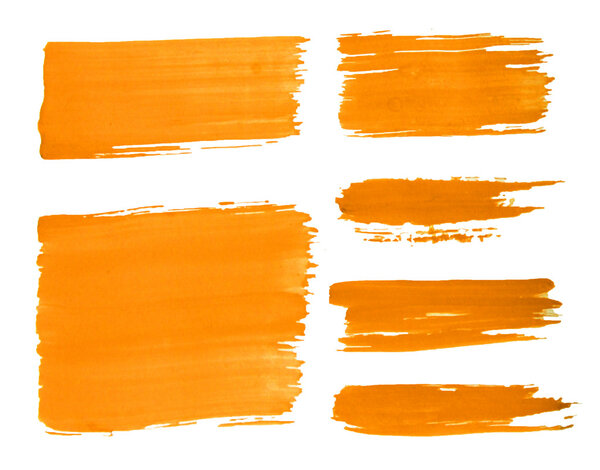 Набор красной краски с мазком кисти
