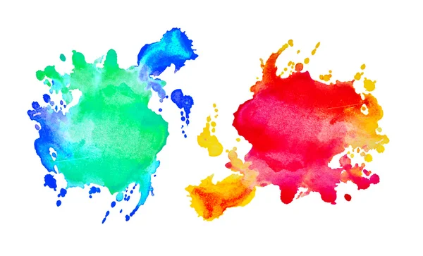 Set of watercolor abstract hand painted backgrounds — Stock Photo, Image