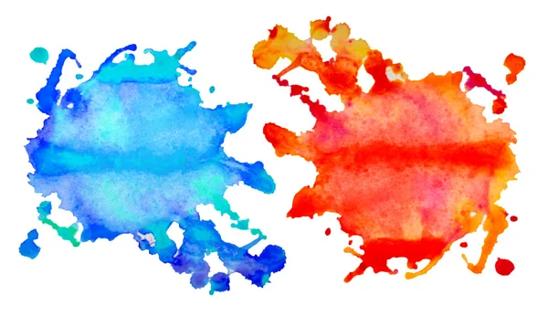 Conjunto de aquarela abstrata pintados à mão fundos — Fotografia de Stock