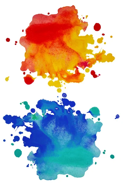 Set of watercolor abstract hand painted backgrounds — Stock Photo, Image