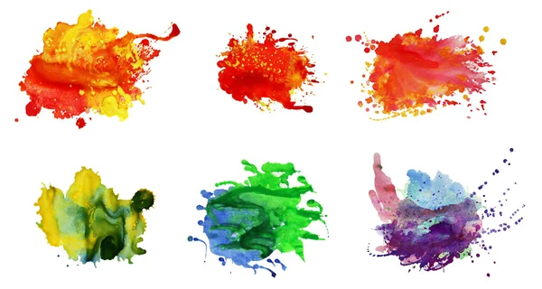 Set of watercolor abstract hand painted backgrounds — Stock Photo, Image