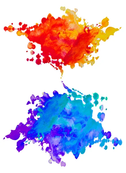 Set of watercolor abstract hand painted backgrounds — Stock Photo, Image