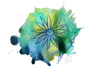 çiçek suluboya arka plan