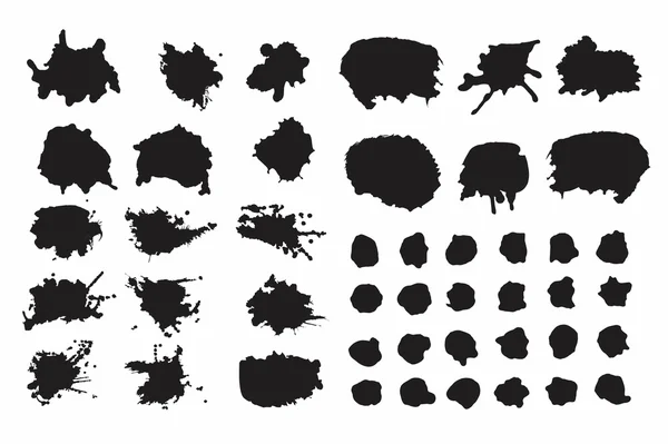 Set of ink stains — Stock Vector