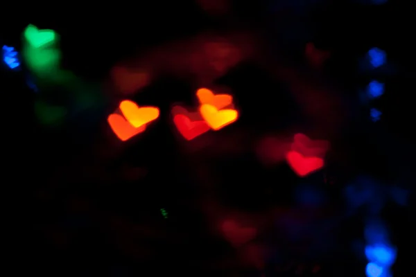 Abstrato coração bokeh fundo — Fotografia de Stock