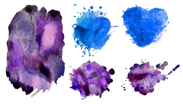 Set of watercolor abstract hand painted backgrounds — Stock Photo, Image