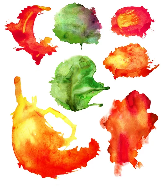 Set of watercolor abstract hand painted backgrounds — Stock Photo, Image