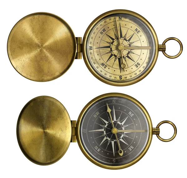 Vintage brass compass — Stock Photo © PixelsAway 3191383