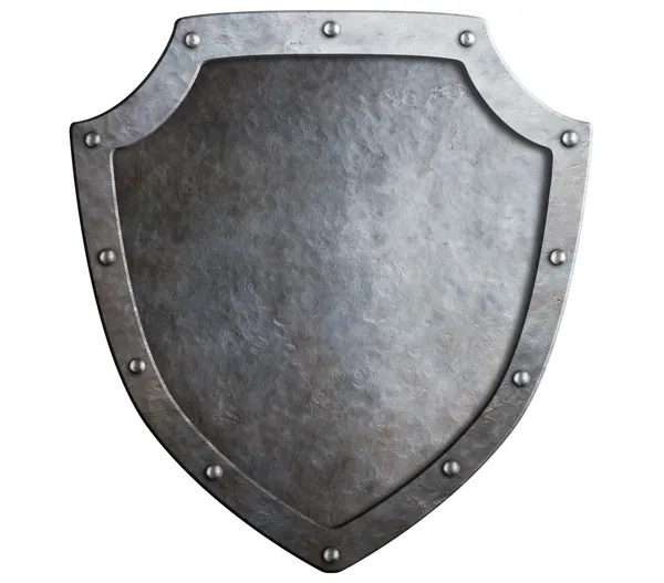 Aged metal shield isolated on white — Stock Photo © Andrey_Kuzmin 8716634