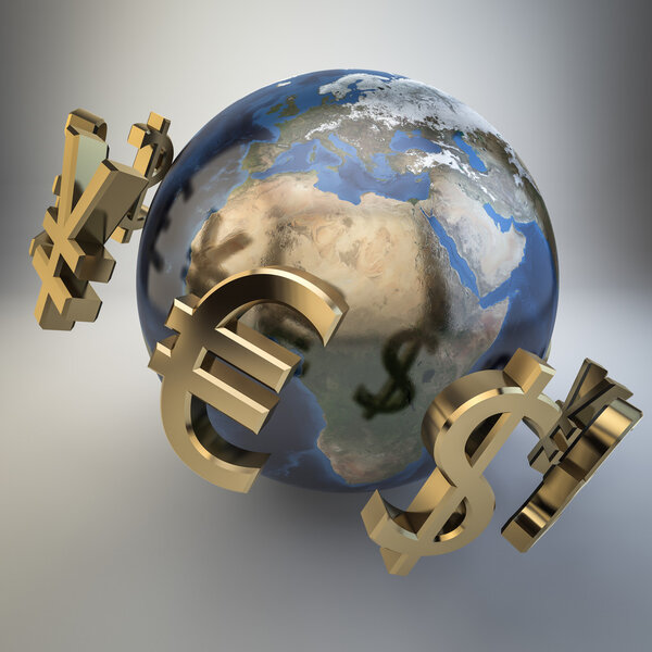 3d currencies around the word