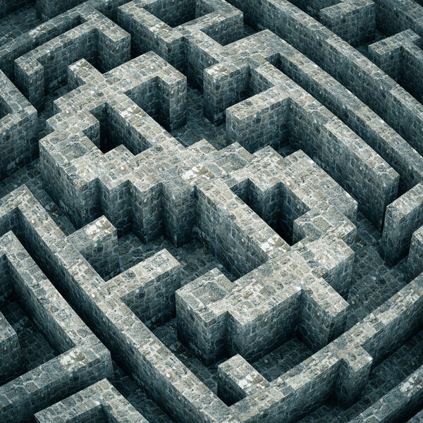 Dollar inside a maze