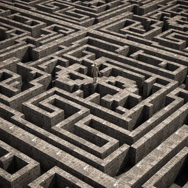 Dollar inside a maze — Stock Photo, Image