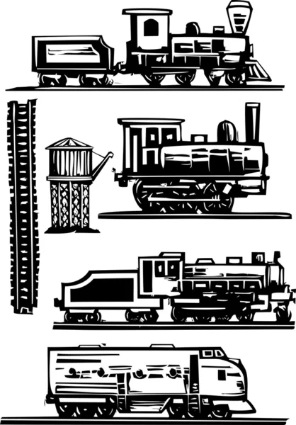 Tren koleksiyonu — Stok Vektör