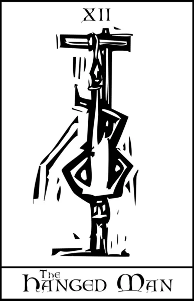 Tarot carte pendu homme — Image vectorielle