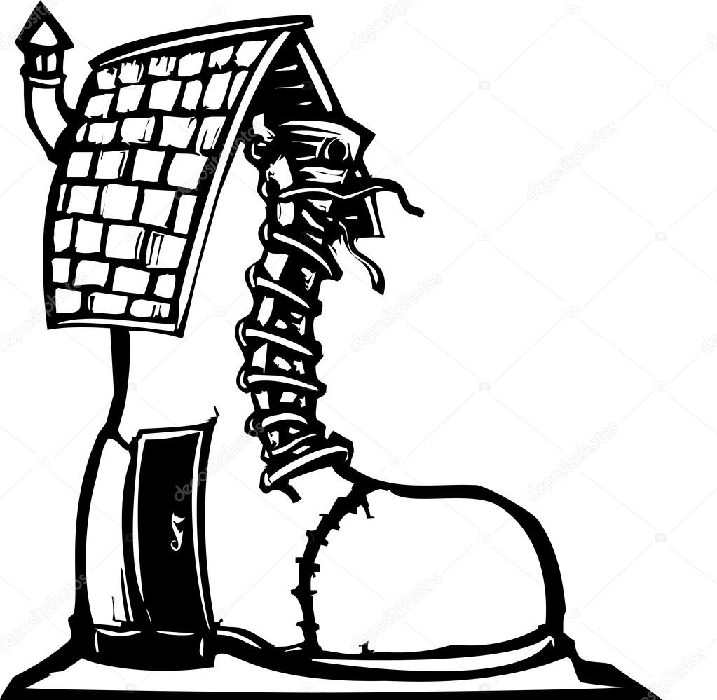 Fairytale Shoe House Stock Vector by ©xochicalco 22769422