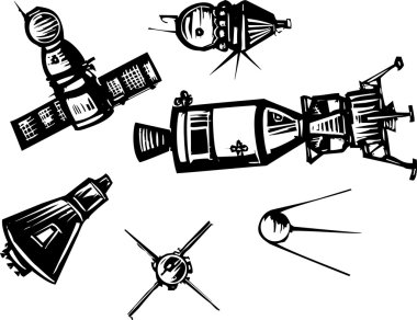 Historical Spaceships clipart