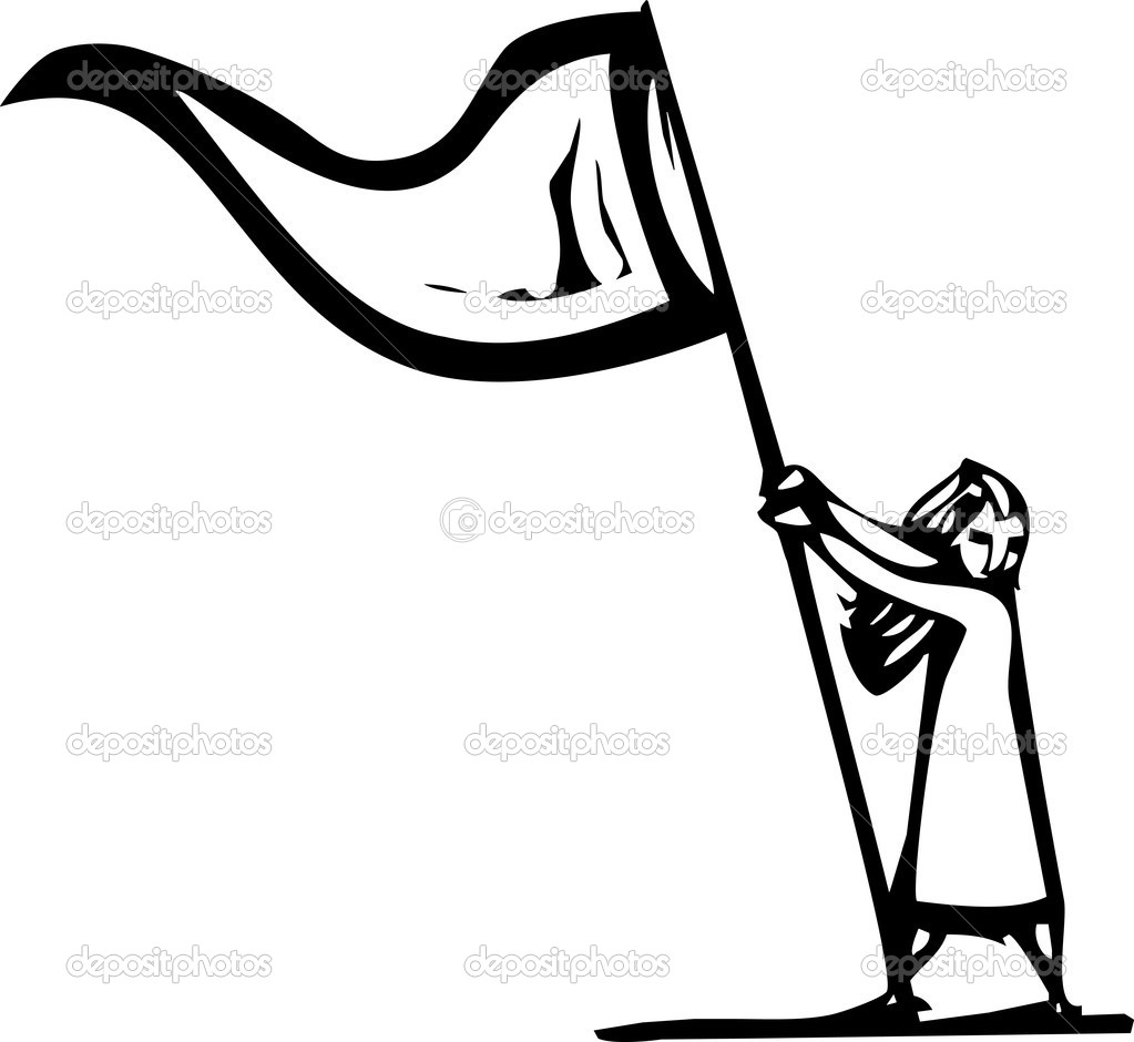 Flag Girl Stock Vector by ©xochicalco 30643675