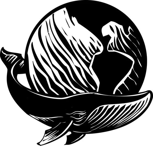 Walvis wereld — Stockvector