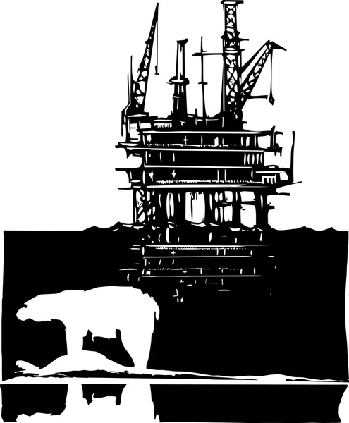 Forages dans l'Arctique — Image vectorielle