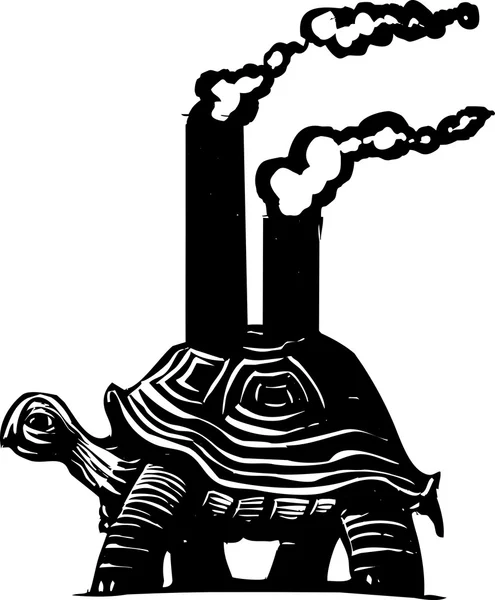 Smokestack Turtle — Stock Vector