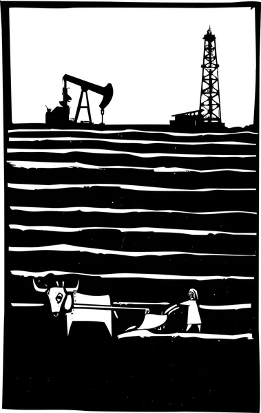 Нафта і ферми — стоковий вектор