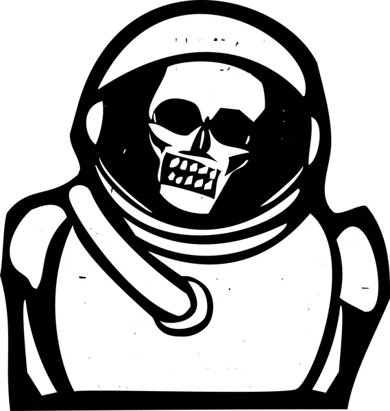 Astronauta zombi — Vector de stock