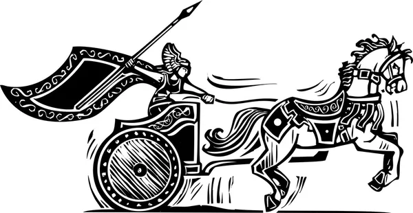 Valkyrie Chariot — Stock Vector