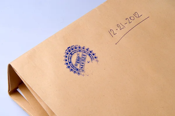 Mail envelope with a stamp top secret — Stock Photo, Image