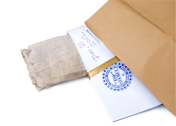 Envelope de papel carimbado "Top Secret", conceito em material classificado em 21 de dezembro de 2012 — Fotografia de Stock