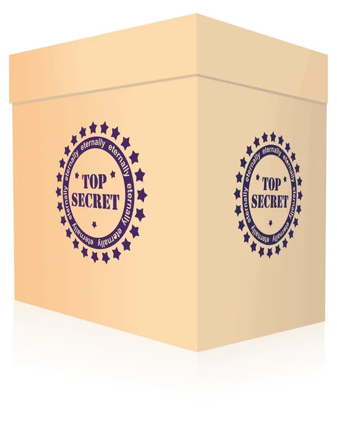 Caja con sello Top Secret — Archivo Imágenes Vectoriales