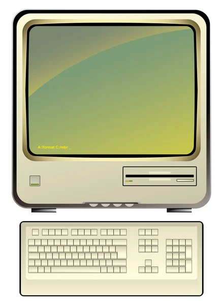 Retro computer — Stock Vector