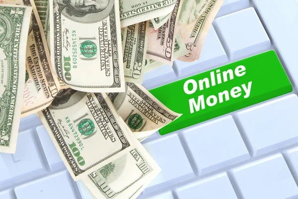 Online money online — Stock Photo, Image