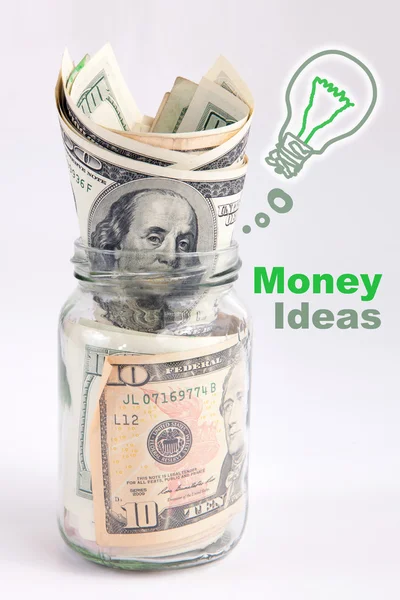 Money idea in the jar — Stock Photo, Image