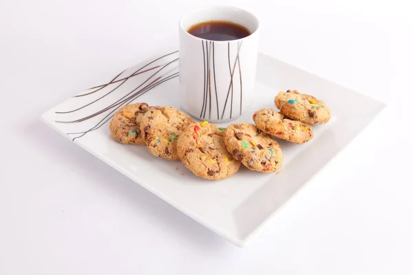 Taza de té con galletas — Foto de Stock